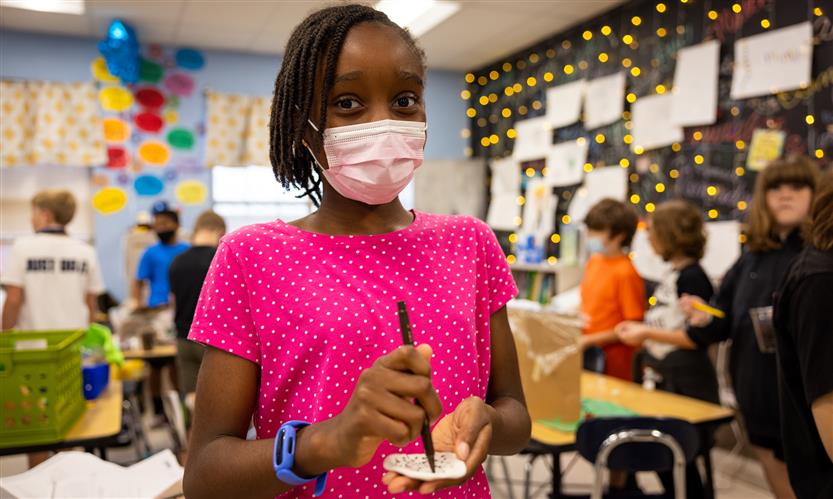 Students complete a STEM project